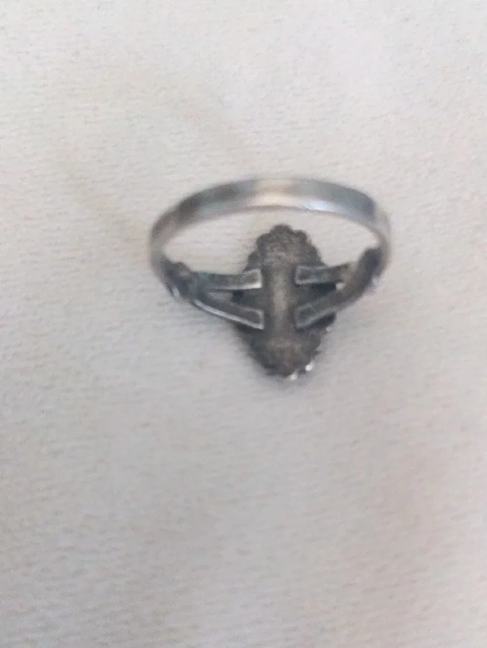 Vintage Bell Trading Post Sterling Silver Teardrop Turquoise Ring, Sz 6.